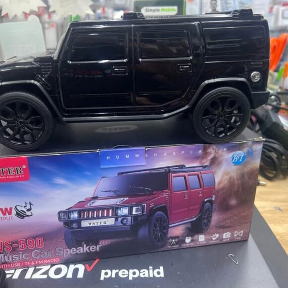 bluetooth WSTER CAR SPEAKER WIRELESS FM RADIO USB AUX RECHARGEABLE LOUD SOUND - Picture 1 of 3